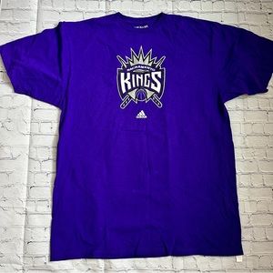 Adidas The Go To Tee T Shirt XL Purple Sacramento Kings Short Sleeve NBA Men